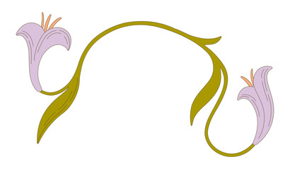 Fototapeta premium Elegant Floral element. Botanical decor. Vector.