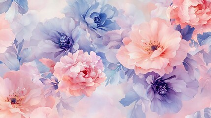 Elegant Soft Pastel Floral Patterns for Seamless Design Projects