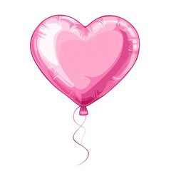 A pink heart balloon floats gently expressing love and joy