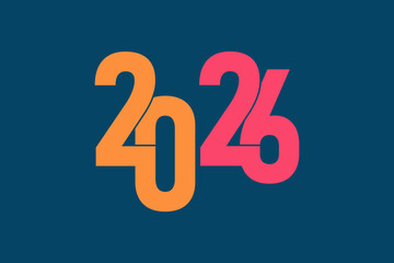 2026 Happy New Year logo design vector illustration