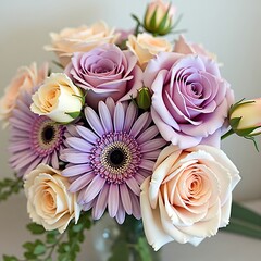 Fototapeta premium pastel floral arrangement of flowers