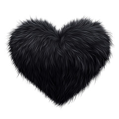A fluffy black heart full of warmth and love