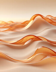 Fototapeta premium Surreal Transparent Sand Dunes at Sunset