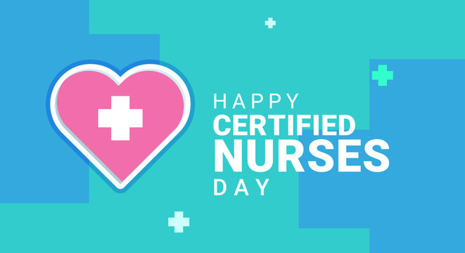 Happy Certified Nurses Day. Design background greetings, campaigns, advertisements, annual event in March 19