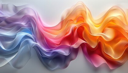 Obraz premium Abstract background with colorful waves and edges, creating an elegant composition for design or presentation. The colors include blue orange red pink and purple luxury