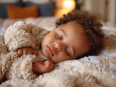 Awareness of the importance of sleep for health. sweet child dream