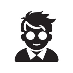 Cartoon man with a hat and skull face, fun Halloween monster icon, angry character, comic style, kid-friendly illustration