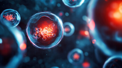 Detailed view of cells and molecules showcases their unique structures, emphasizing the complexity of biological systems