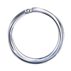 Sleek silver circular jewelry design elegant and modern
