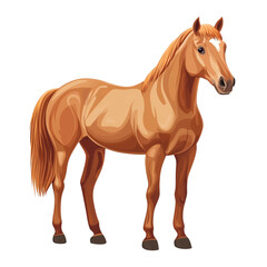 Fototapeta premium Majestic Chestnut Horse Stands Proudly Elegant and Calm