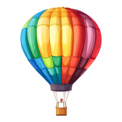 Fototapeta premium Colorful hot air balloon soaring high joyful flight adventure