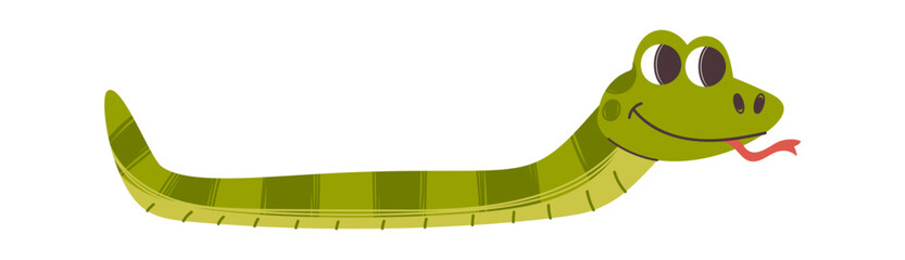 Cute snake safari reptile character
