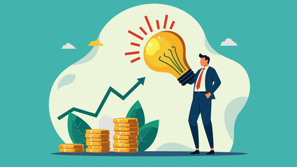Innovative Man Generating New Ideas to Boost Income and Financial Growth