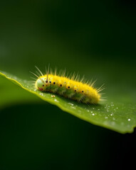 Fototapeta premium caterpillar on a leaf