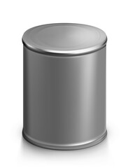 Blank White Small Round Tin Can Container Mockup
