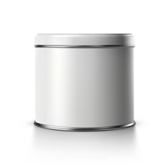 Blank White Small Round Tin Can Container Mockup