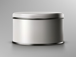 Blank White Small Round Tin Can Container Mockup