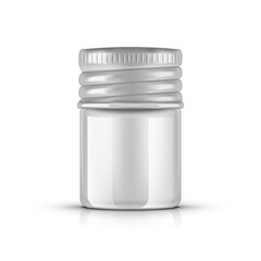3D Realistic Glossy Plastic Pill Bottle Package
