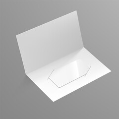 3D White Plastic RFID Card In Paper Booklet Holder