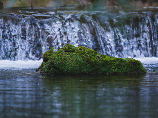 beautiful waterfall in the mountain