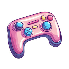 Pretty pink game controller ready to play fun gaming time