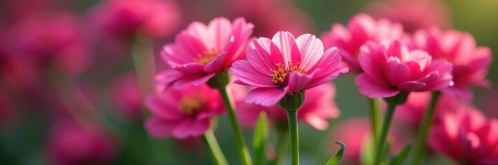 Obraz premium Close-up of vibrant pink dianthus flowers in full spring bloom , wildflower, wedding, pretty