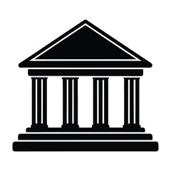 bank icon illustration silhouette