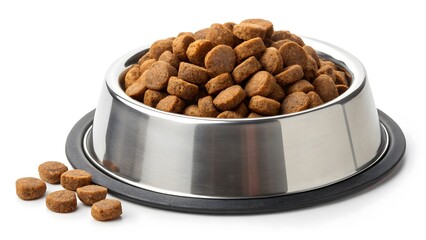 Stainless Steel Pet Bowl with Dry Kibble Nutrition & Care V4