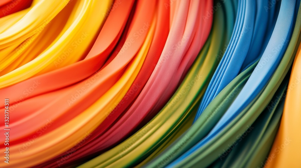 Aufkleber Abstract colorful ribbon textures. Possible use Background design for a website