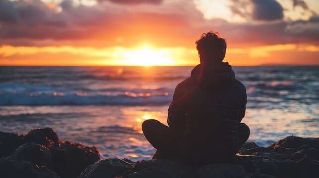 Serene Sunset Silhouette