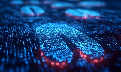 digital fingerprint security concept.