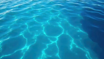 Obraz premium Deep azure water, concentric ripple pattern, undisturbed surface , scene, sea, azure