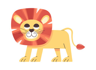 Lion African safari animal character
