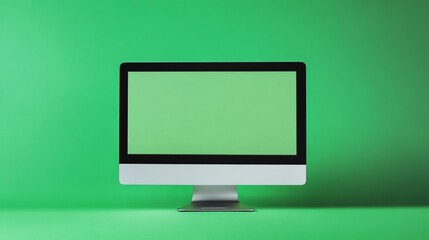 Professional Workspace Setup with Desktop and Laptop Screen on Gray Background