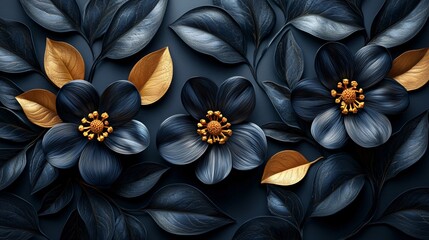 Dark Floral Arrangement, Decorative Design