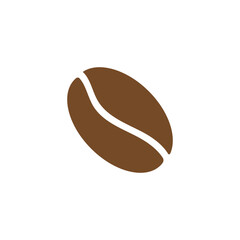 Coffee Bean Icon Coffee beans isolated on white background Coffee bean logo.