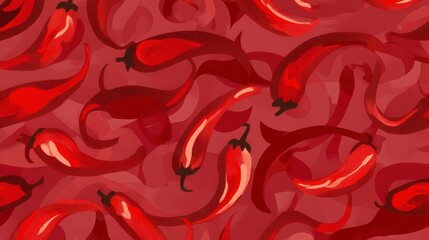 Bold Chili Pepper Pattern: A Vibrant and Spicy Design