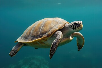 Underwater Turtle Portrait