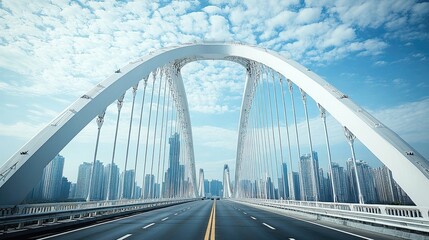 Obraz premium Structural engineering innovations in bridge and skyscraper design, focusing on the materials and calculations that ensure safety, stability, and durability in large structures.