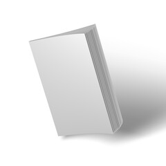 3D Closed Clear Brochure With White Sheets