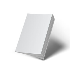 3D Closed Clear Brochure With White Sheets