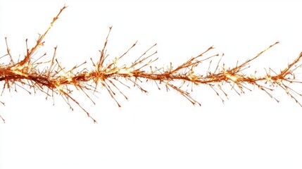 Obraz premium Abstract Brown and Gold Light Streak on White Background