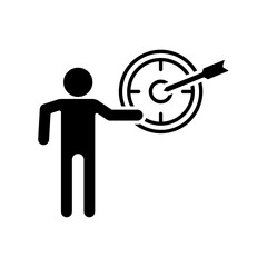 Icon a objective, isolated against a clean background.