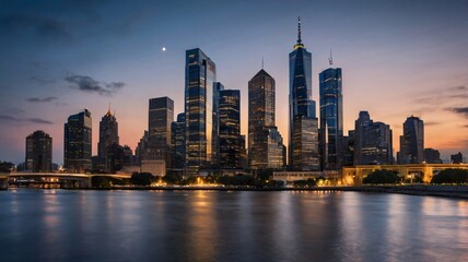 Obraz premium New York City Skyline at Dusk