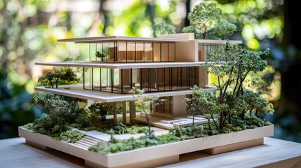 models created by architecture students for their coursework.