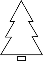 Christmas Tree Icon. Editable Stroke. Pixel Perfect. For Mobile and Web. Contains such icons as Christmas Tree, Nature, Holiday, Christmas, Pine Tree, Winter. geometric on transparent background