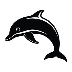 dolphin icon illustration silhouette
