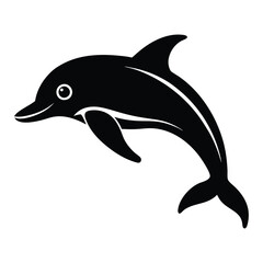 dolphin icon illustration silhouette