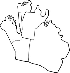 freehand drawing of Sydney city map.