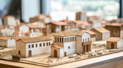 models used in historical reconstructions of buildings.